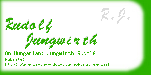 rudolf jungwirth business card